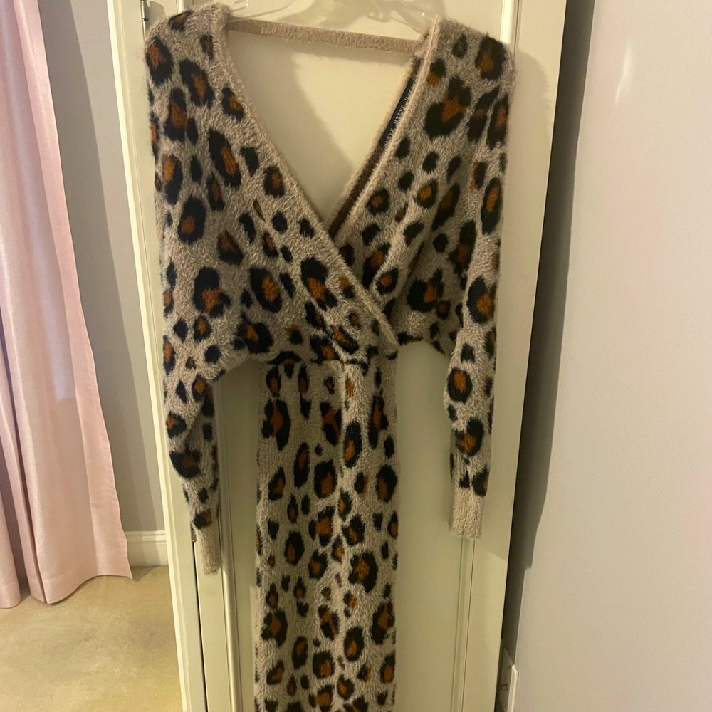 Full length cheetah dress